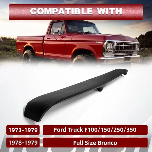 Miniatura 2 de HECASA Funda Negra para Salpicadero Funda para Tablero Compatible con Ford F100 F150 F250 F350 Bronco 1973-1979 Reemplazo de Almohadilla de Tablero