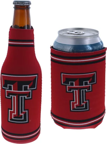 Miniatura 120 de College Team Color Logo Can & Bottle Holder Insulator Beverage Cooler Set