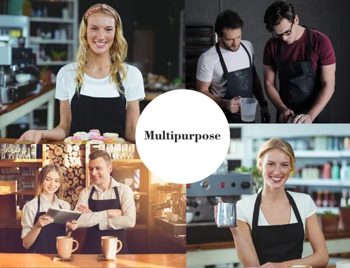 Miniatura 5 de Paquete de 9 delantales negros para mujeres, adultos, niñas y mujeres con bolsillos, delantales de cocina a granel para cocinar, pintar, barbacoa