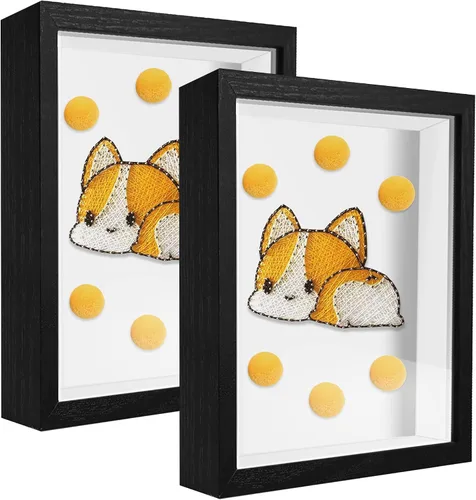 Miniatura 52 de Caja expositora de 8 x 8 pulgadas con calcomanías de letras, vitrina para recuerdos, artículos de bebé, recuerdos de boda, manualidades, boletos