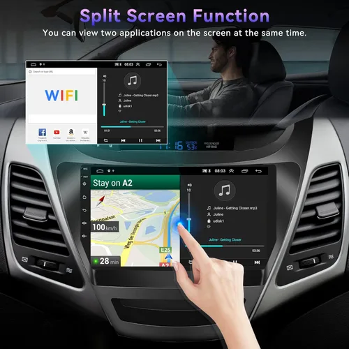 Miniatura 8 de [HiFi Audio] 2+64G Android Car Stereo para Hyundai Elantra 2014-2016 Wireless Apple Carplay Android Auto 9 pulgadas Pantalla táctil Navegación