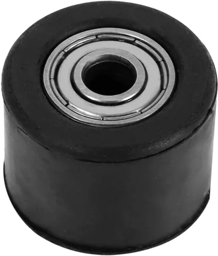 Miniatura 6 de Rueda de polea tensor de cadena de goma y hierro, negro, diámetro interior: 0.315 in, diámetro externo: 1.4 in, para moto de cross