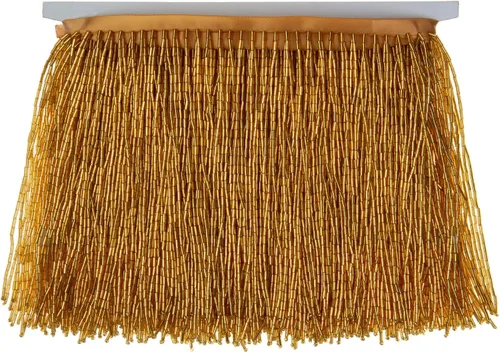 Miniatura 11 de Ribete de flecos con cuentas, cinta con borlas de 4 pulgadas de ancho, 1 yarda de largo para manualidades, decoración de ropa (negro)