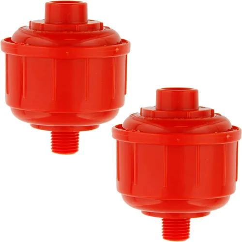 TCP Global Paquete de 2 mini filtros de pistola pulverizadora con roscas de 1/4 pulgadas para pulverizadores de pintura y herramientas de aire,