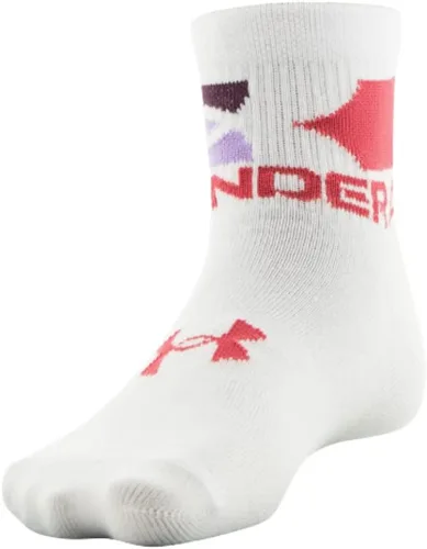 Miniatura 5 de Under Armour Girls Essential Lite - Calcetines ligeros para cuarto de galón, paquete de 6
