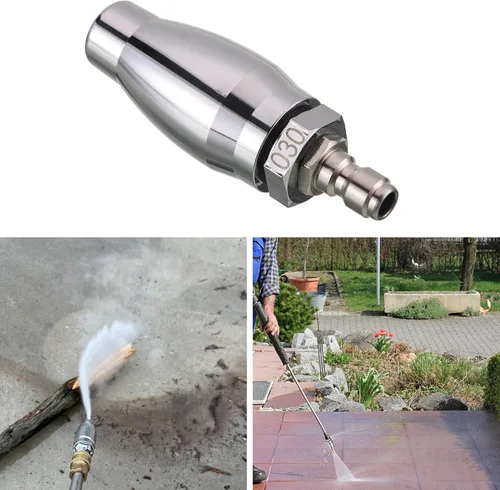 Miniatura 5 de JOEJET Boquilla turbo para lavadora a presión, boquilla giratoria para lavadora a presión con conexión rápida de 1/4 pulgadas, 7 puntas de boquilla