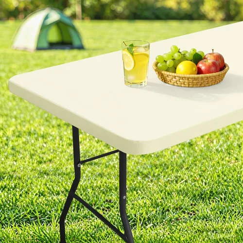 Miniatura 46 de homing Mantel cuadrado ajustable de poliéster impermeable, protector de mesa lavable para picnic, campamento, al aire libre (negro, 34 x 34 pulgadas)