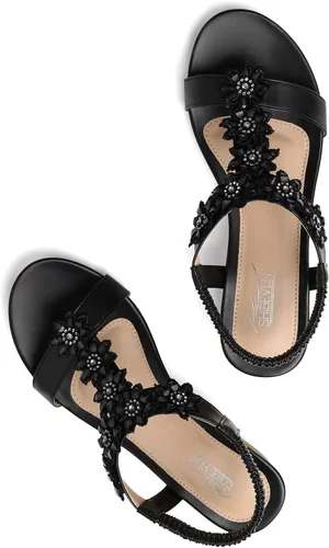 Miniatura 6 de SHIBEVER Sandalias de cuña para mujer de vestir plataforma de verano cómoda sandalias bajas para mujer