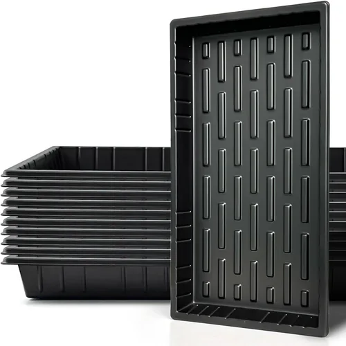 RooTrimmer Bandejas de Cultivo, 1020 Bandejas de Vivero de Plantas de Servicio Pesado, Bandeja Plana Iniciadora de Semillas para Plántulas para