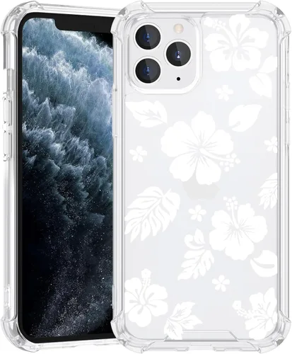 Miniatura 78 de Funda para iPhone 8 Plus y iPhone 7 Plus, linda funda Kawaii azul hibisco hawaiano floral estética floral para niñas preppy mujeres