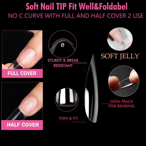 Miniatura 5 de UNA GELLA Arte de uñas en gel 3D, 2 piezas de 15 g de gel de esculpido transparente sin necesidad de limpieza para puntas de uñas, dibujo, moldeado