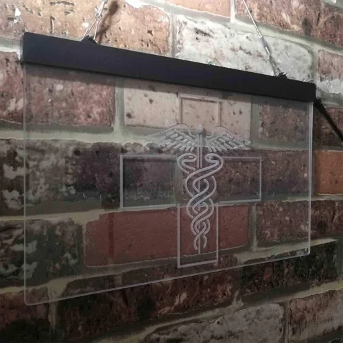 Miniatura 4 de ADVPRO Medical Cross Dispensary Snake Dual Color LED Neon Sign Azul y Rojo 12 x 8 pulgadas st6s32-i3901-br