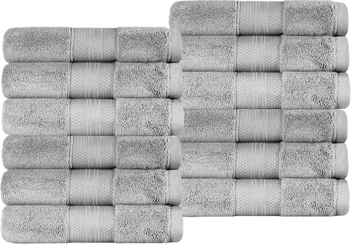 Miniatura 22 de Superior Juego de toallas de algodón turco de 9 piezas, 3 toallas de baño, 3 manos, 3 toallas faciales para el hogar, artículos esenciales de baño