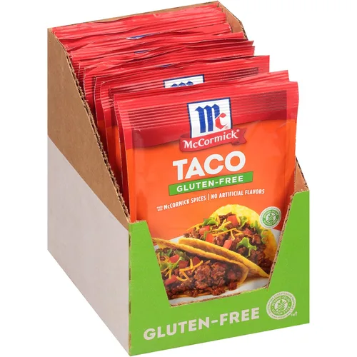 Mezcla de condimentos para tacos sin gluten de McCormick, 1.25 oz (Paquete de 12)