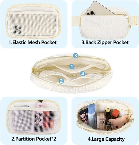 Miniatura 75 de Riñonera cruzada para mujeres y hombres, bolsa para cinturón para senderismo con correa ajustable, riñonera para correr, entrenamiento, deportes
