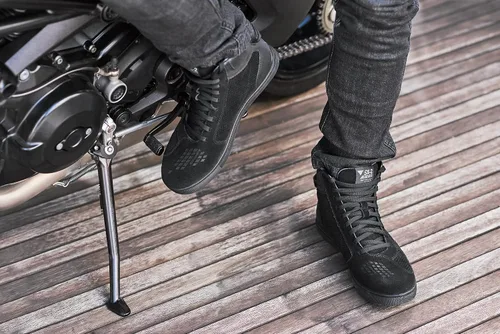 Miniatura 7 de SHIMA SX-2 Evo Botas de motociclismo para hombres, ventiladas, de cuero, para calle, verano, de ante, deportivas, sigilosas, para turismo