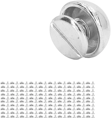 TOPINCN Kit de remaches de cuero, 100 juegos, collares, falda de cuero, bolsas de 0.315 in, tornillos de hongo, accesorios de semicírculo, remaches