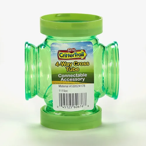 Kaytee CritterTrail Fun-nel - Tubos cruzados de 4 vías para hábitat para animales pequeños
