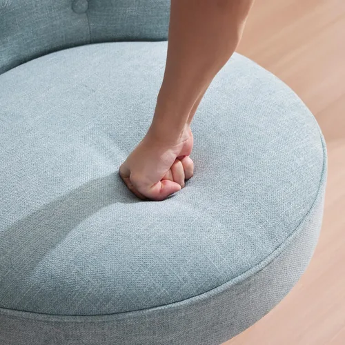 Miniatura 5 de HUIMO Silla de oficina en casa, silla de escritorio tapizada sin brazos con ruedas, altura ajustable, silla de escritorio para computadora con patas
