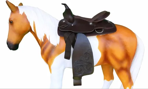 Miniatura 3 de Horse Western Adult Tooled Leather Replacement Saddle Fenders 5223
