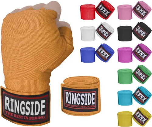 Miniatura 19 de Ringside Mexican Style Boxing Hand Wraps (Pairs) - 180" Semi-Elastic Cotton Blend Wrist Support with Thumb Loop for MMA, Muay Thai, Kickboxing