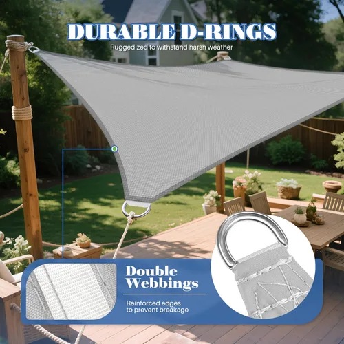 Miniatura 3 de ECOOPTS - Toldo parasol rectangular, tamaño 8 x 12 pies, impermeable, con protección UV, para patio al aire libre, pérgola, jardín trasero