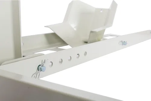 Miniatura 6 de Soporte ajustable para rueda de motocicleta, capacidad de 1800 libras, soporte de motocicleta resistente con 4 juegos de amarre, remolque de Blanco