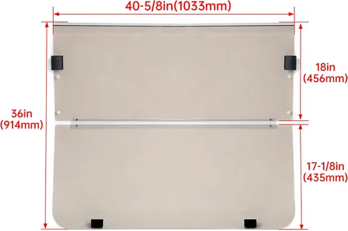 Miniatura 2 de HECASA Parabrisas plegable ahumado 2 en 1 compatible con parabrisas plegable Yamaha G14 G16 G19 1995-2003