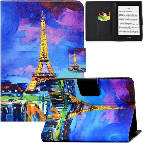 Miniatura 14 de Funda para Kindle Paperwhite, ranuras para tarjetas ligeras y delgadas con funda de encendido y apagado automático para Amazon Kindle Paperwhite