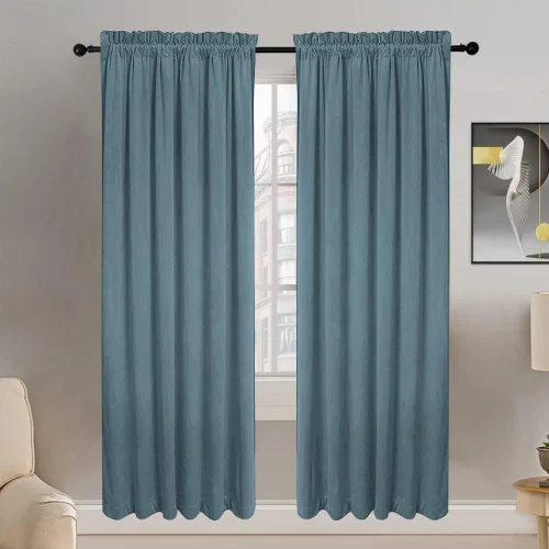 Miniatura 47 de SMILETIME - Cortinas de terciopelo blanco con bolsillo para barra, aisladas térmicamente, suaves, con filtro de luz y privacidad, para dormitorio