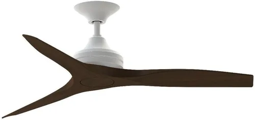 Miniatura 45 de Fanimation Spitfire - Ventilador de techo de 3 aspas, 12 pulgadas de alto y 48 pulgadas de ancho, acabado negro, color hoja de madera de whisky