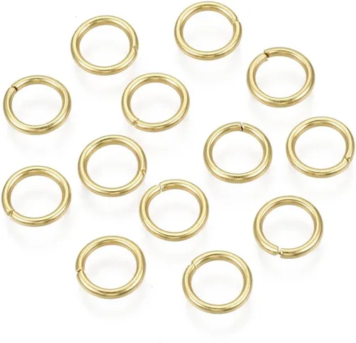 Miniatura 74 de HDSupplies 100 piezas - 4mm de argollas de acero inoxidable 304 de tono negro - Calibre 22 (espesor de 0.6mm)