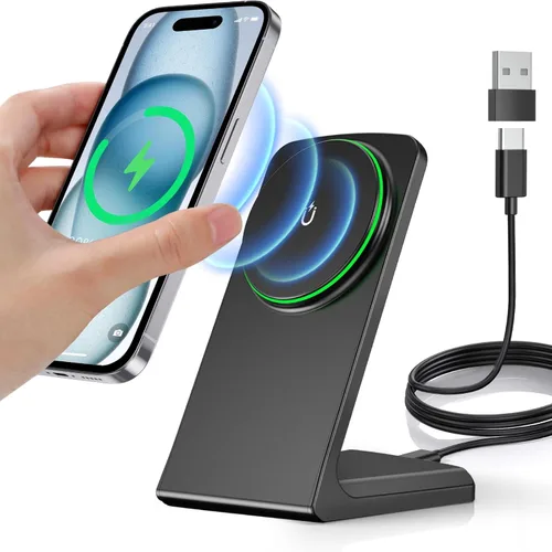 Miniatura 11 de Soporte Cargador Inalámbrico Magnético para iPhone 15W Cargador Rápido MagSafe para iPhone 17/17 Pro/17 Air/17 Pro Max 16/15/14/13/12 Series Apple