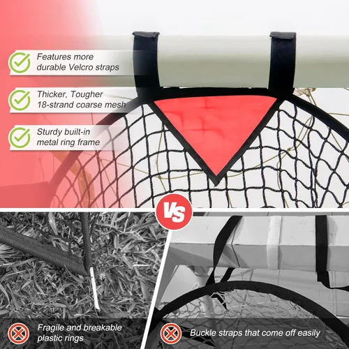 Miniatura 2 de BOHEN Juego de 2 unidades de objetivos de fútbol – Pop-up portátiles Top Bins Target – Fútbol de precisión de disparo para diversión sin fin y Rojo