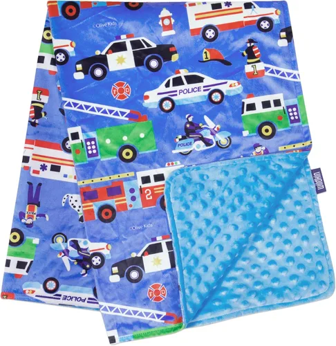 Miniatura 9 de Wildkin Manta de felpa para bebé, comodidad suave y acogedora, ideal para niños pequeños, viajes y guardería, rayas azules