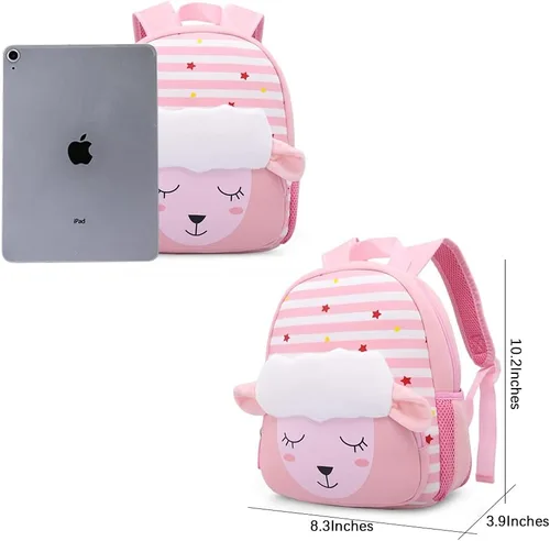 Miniatura 3 de Mochila impermeable para niños de 2 a 5 años para el jardín de niños mochila 3D de lindos dibujos animados de neopreno mochila de animales para niños