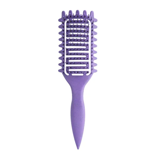 Miniatura 21 de Curl Defining Brush for Curly Hair, Vented Detangling Hair Brush for Wet and Dry Styling, Curved Brush for Shaping and Smoothing Curl Clumps, Beige