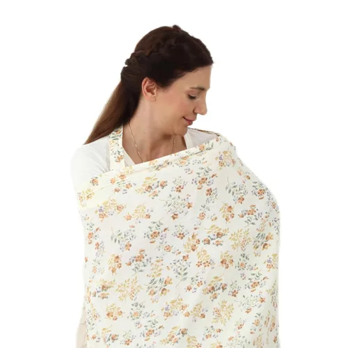 Miniatura 10 de Insular Funda de lactancia de muselina para lactancia materna, fundas de lactancia transpirables con cuello de arco para mamá, delantal de lactancia