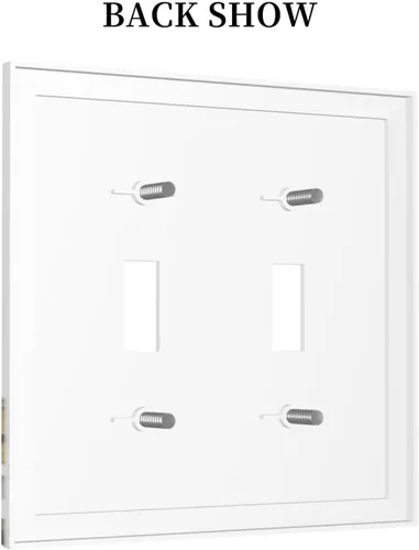 Miniatura 136 de Placa Decorativa de Pared de Granja Rústica con Cuerno de Madera para Puerta de Granero 1 Banda Duplex Cubiertas de Toma Eléctrica Soltera