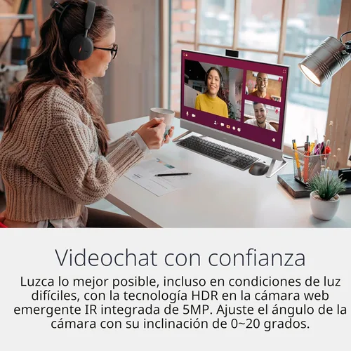 Miniatura 5 de Dell 24 All-in-One Desktop ec24250 - Pantalla FHD de 23.8 pulgadas, procesador Intel Core 3 100U, gráficos Intel, 8 GB DDR5 RAM, SSD de 512 GB