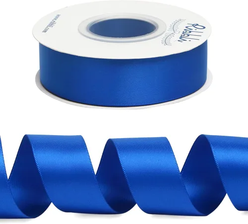 Miniatura 251 de Ribbli - Cinta de satén de doble cara dorada, 1/2 pulgada x 25 yardas, uso para ramo de lazos de manualidades, envoltura de regalos, decoración