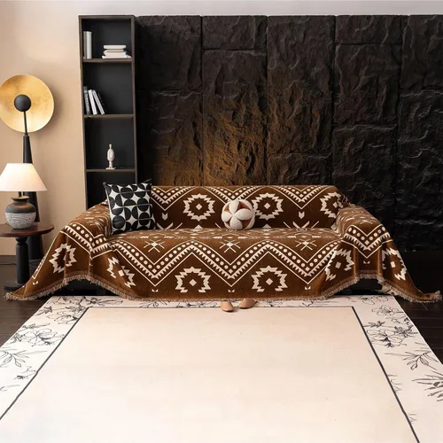 Miniatura 228 de VClife Fundas de sofá bohemio de felpilla para sofá seccional, fundas de sofá suaves y antideslizantes para sofá de 2 cojines, protector de muebles