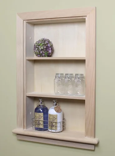 Miniatura 10 de Aiden - Botiquín de repuesto de pared empotrada de 14 x 24 pulgadas, estante de inserción para gabinete de baño, fabricado en América del Norte