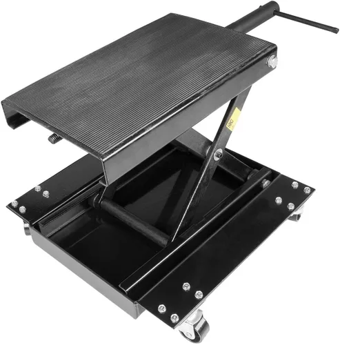 Stark USA Gato de Tijera Central para Motocicleta Elevador de Piso para Motocicleta Dirt Bike con Carrito de Ruedas Capacidad de 1100 libras Mesa