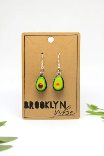 Miniatura 3 de Aretes de aguacate Pequeños colgantes de gaucamole para amantes de la comida y tostadas de aguacate