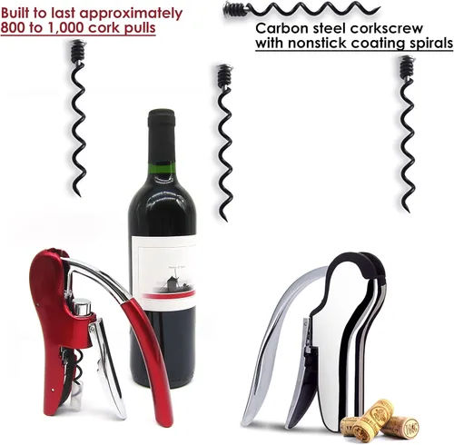 Miniatura 3 de Best 5 Pack - Sacacorchos de repuesto en espiral/gusano para abrelatas de vino KAYCROWN y BestUtensils