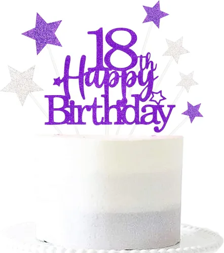 Miniatura 47 de Decoración brillante para tarta de primer cumpleaños feliz con estrella, adornos personalizados para tarta de 1 cumpleaños, decoraciones de fiesta