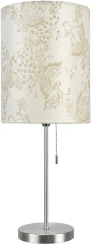 Miniatura 6 de Aspen Creative 40083-4 Juego de 1 lámpara de mesa con candelabro, diseño contemporáneo en níquel satinado, 8.0 x 8.0 x 19.5 pulgadas, azul, Amarillo