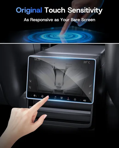 Miniatura 3 de Protector de pantalla trasera de 8 pulgadas para Tesla Model Y Juniper/Model 3 Highland, [HD y sin bordes y 9H] Protector de pantalla de vidrio