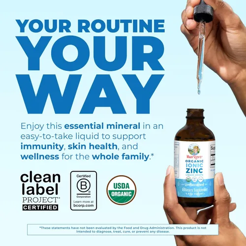 Miniatura 2 de MaryRuth Organics Suplementos de zinc para apoyo inmunológico Zinc iónico para niños y adultos Suplemento de zinc líquido Suministro para 40